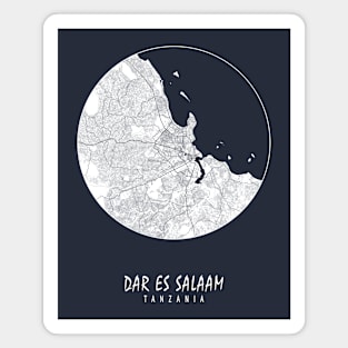 Dar es Salaam, Tanzania City Map - Full Moon Magnet